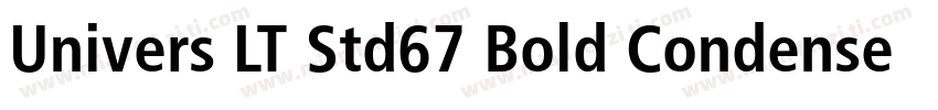Univers LT Std67 Bold Condensed 24字体转换